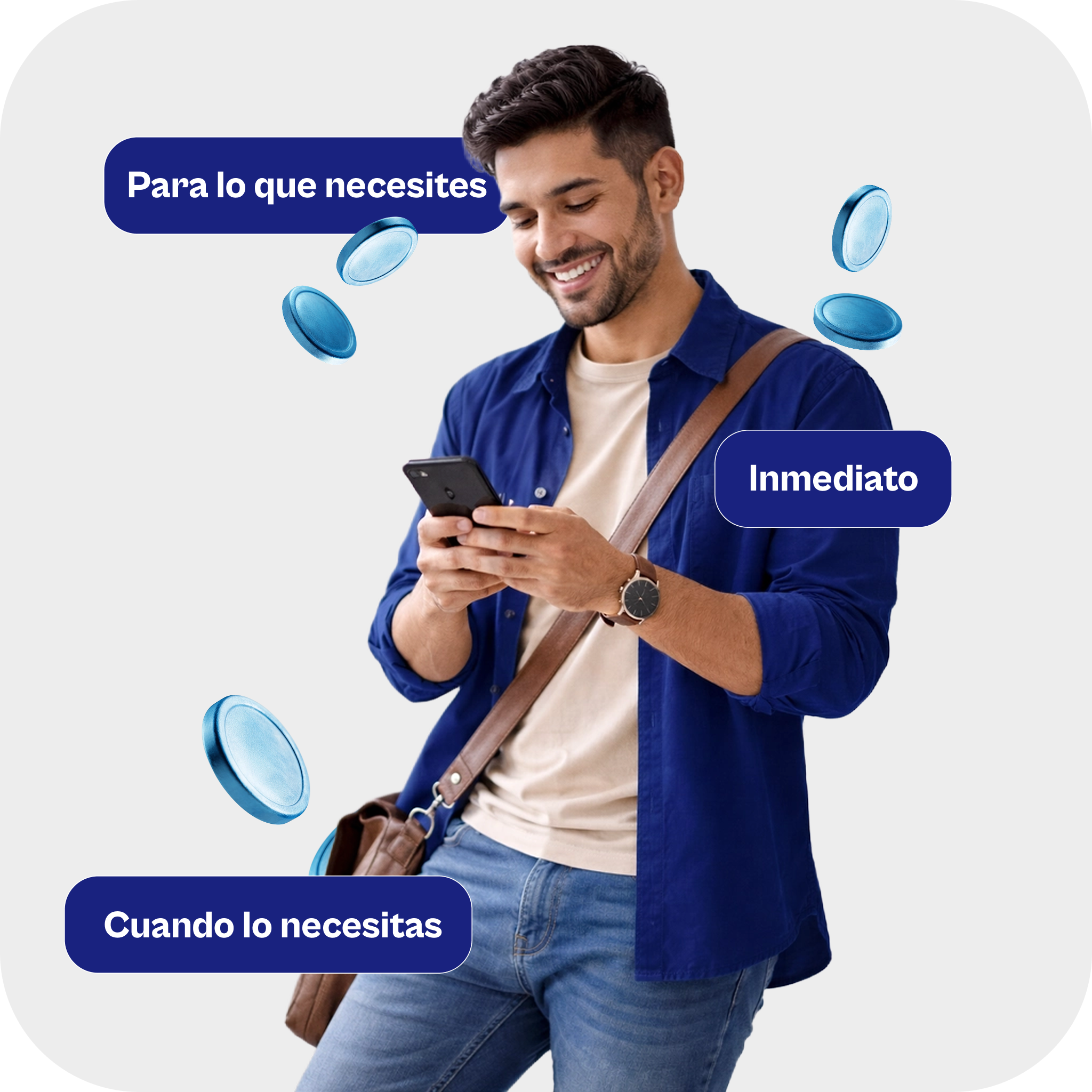 Persona usando la app de SaltoPay